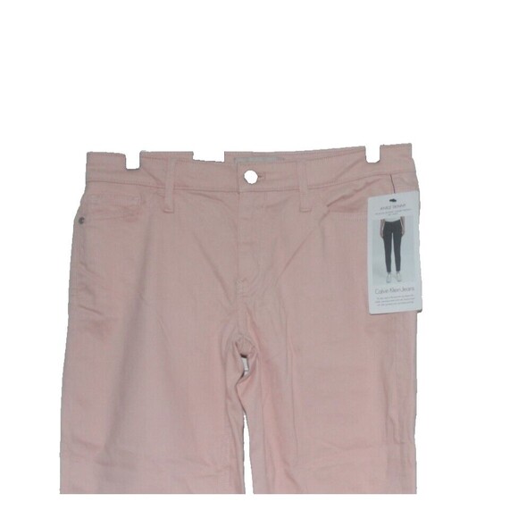 New Women Calvin Klein Ankle Skinny Pink Jeans Size 8 - Picture 3 of 7
